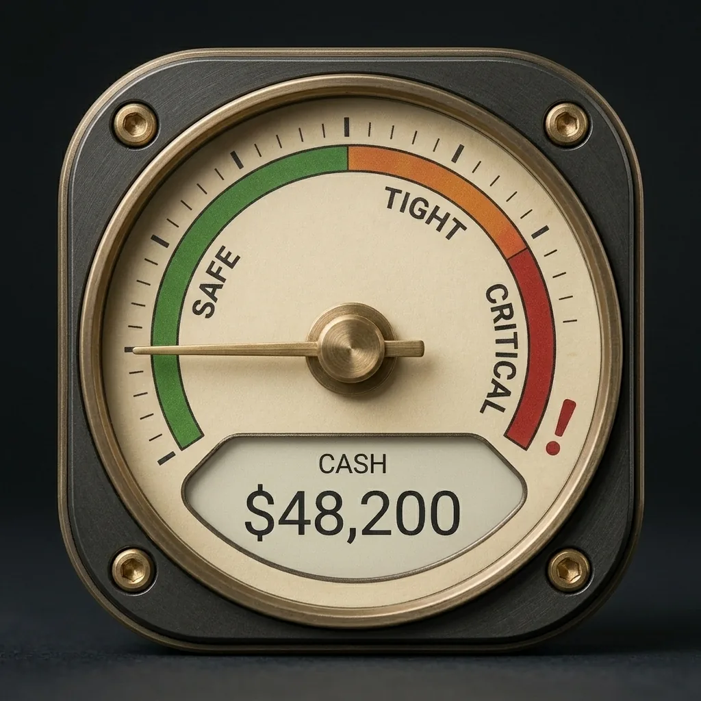 Screen showing cash $48,200