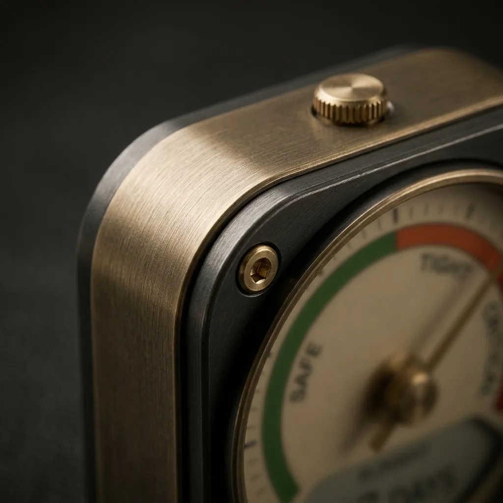 Brushed brass and hex screws